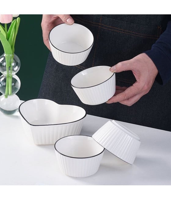 SET 5 CIOTOLE A FORMA DI CUORE ROTONDE PER SNACK DESSERT CUCINA CASA