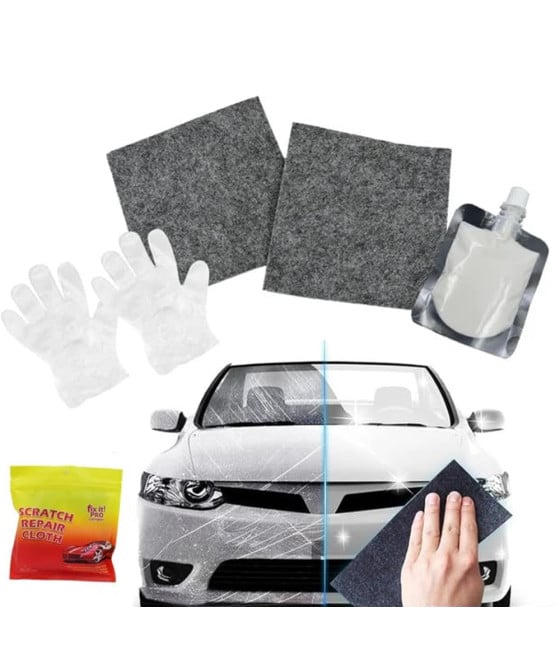 PANNO MULTIUSO PER RIPARAZIONE GRAFFI AUTO 2PZ LUCIDANTE RIUTILIZZABILE