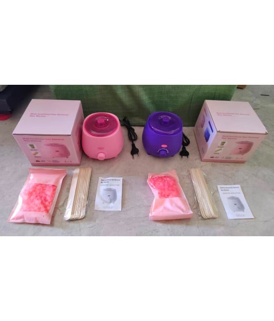 KIT SCALDACERA MULTIFUNZIONE 3IN1 DEPILAZIONE CERA GRANI SPATOLE LEGNO