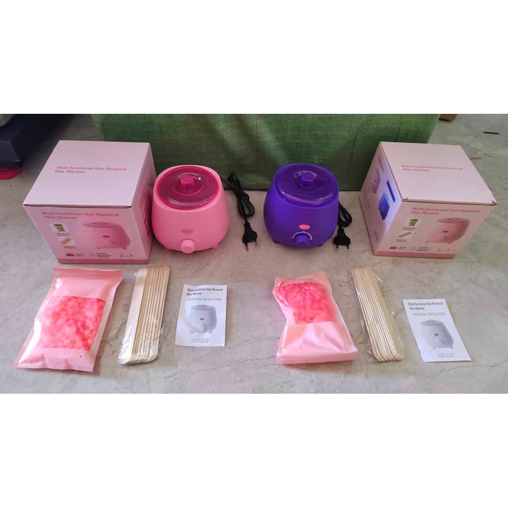 KIT SCALDACERA MULTIFUNZIONE 3IN1 DEPILAZIONE CERA GRANI SPATOLE LEGNO