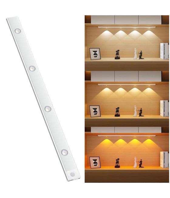 LUCE LED MAGNETICA SOTTOPENSILE RICARICABILE 60CM SENSORE MOVIMENTO