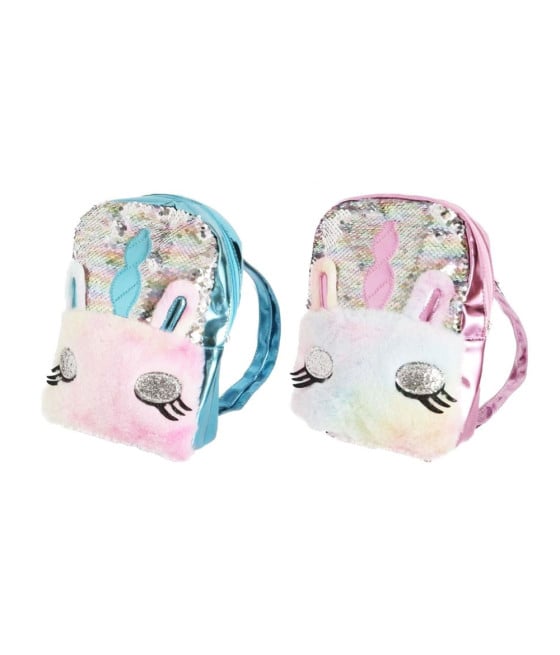 ZAINO ZAINETTO SCUOLA VIAGGI CON PAILLETTES FORMA UNICORNO MORBIDO 615500