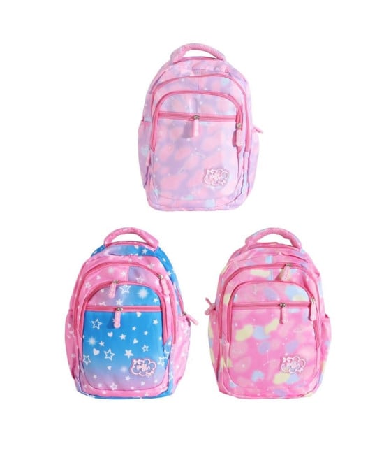 ZAINO BORSA MULTITASCA IN TESSUTO PER SCUOLA GRAFICA COLORATA 616776