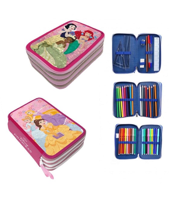 ASTUCCIO PRINCIPESSE REVERSIBILE 3 ZIP SCUOLA 44PZ PENNARELLI GIOTTO