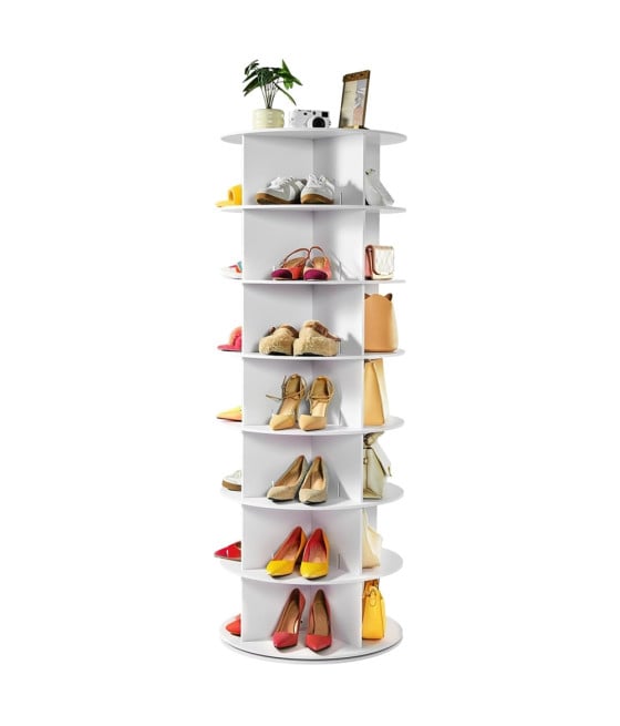 PORTASCARPE SUPPORTO GIREVOLE 360° 28 PAIA 7 RIPIANI SALVASPAZIO SCAFFALE