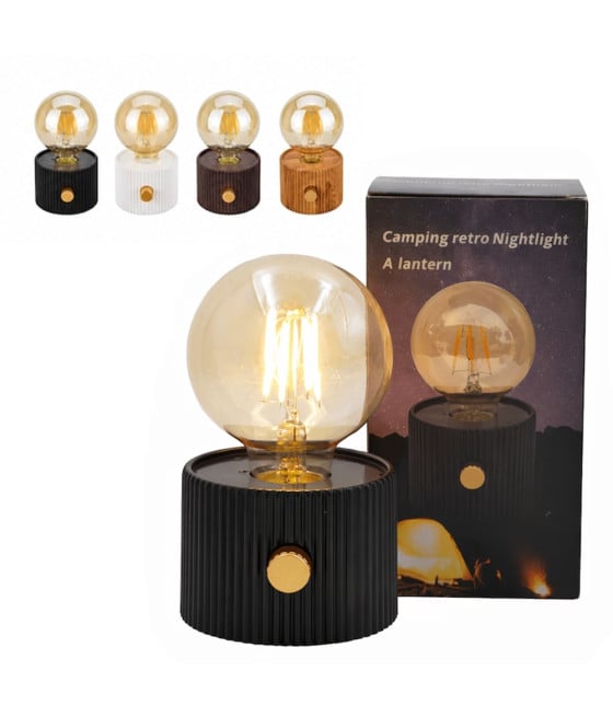 MINI LANTERNA LAMPADINA STILE RETRÒ LUCE CALDA NOTTURNA DA CAMPEGGIO