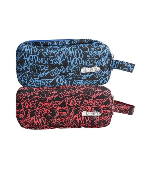 ASTUCCIO SCUOLA 3 SCOMPARTI CON ZIP DESIGN GRAFFITI CON MANICO 622049