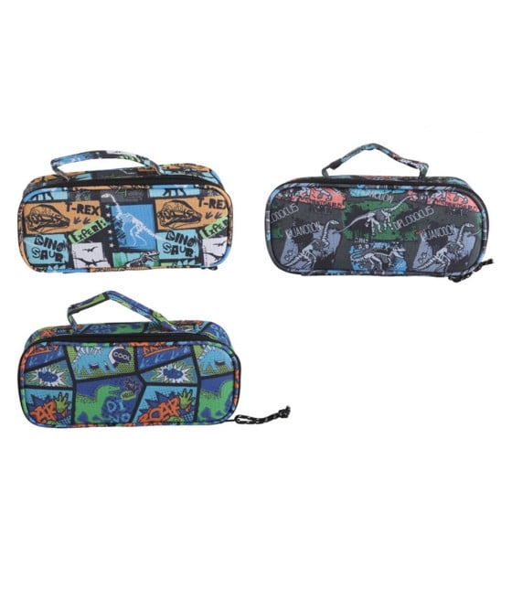 ASTUCCIO BORSA TOTE MULTIFUNZIONE CHIUSURA ZIP TEMA DINOSAURO 614847