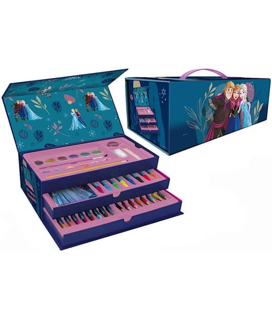 SET COLORARE VALIGETTA COLORI BAMBINE FROZEN CASSETTI DISEGNO PITTURA