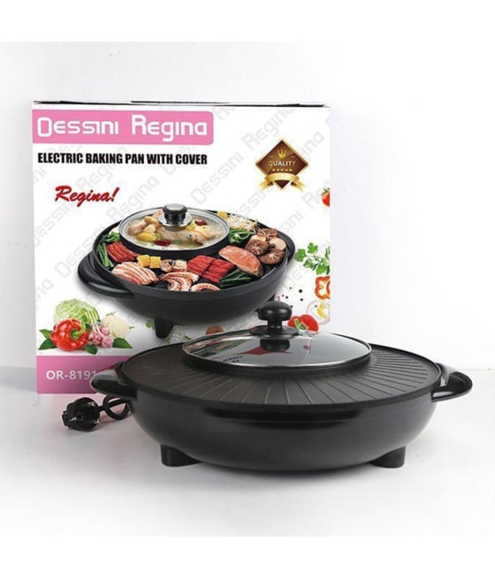 GRIGLIA ELETTRICA CON PENTOLA MULTIFUNZIONE 2IN1 BARBECUE ZUPPE HOT POT