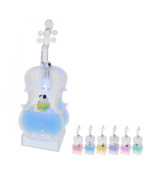 STATUETTA DECORATIVA FORMA VIOLONCELLO CON ANIMALETTI ORNAMENTI 73792