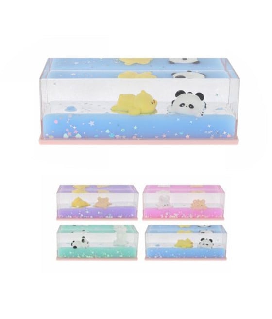 DECORAZIONE A FORMA RETTANGOLARE CON FIGURINE ORNAMENTI REGALO 73798