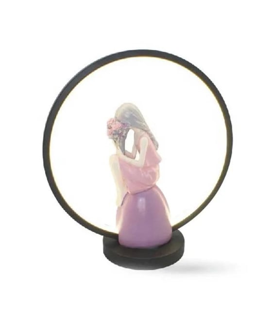 LAMPADA LED TAVOLO RICARICABILE USB DONNA FIORI IN POLIRESINA 9014899