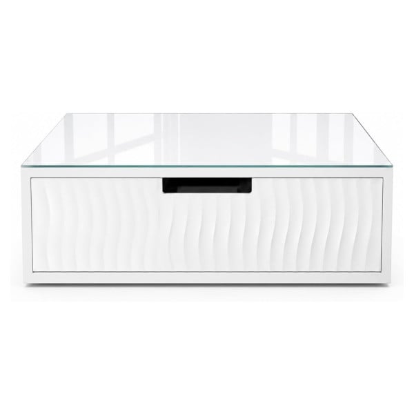CASSETTO ORGANIZER PORTA CAPSULE CIALDE BIANCO TOP VETRO BIANCO 749669