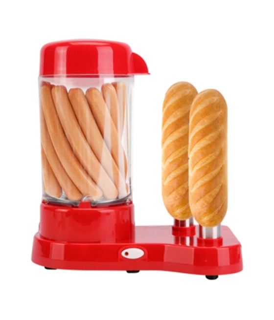 MACCHINA HOT DOG CUOCI WURSTEL 450W CONTENITORE COTTURA PORTA PANINO