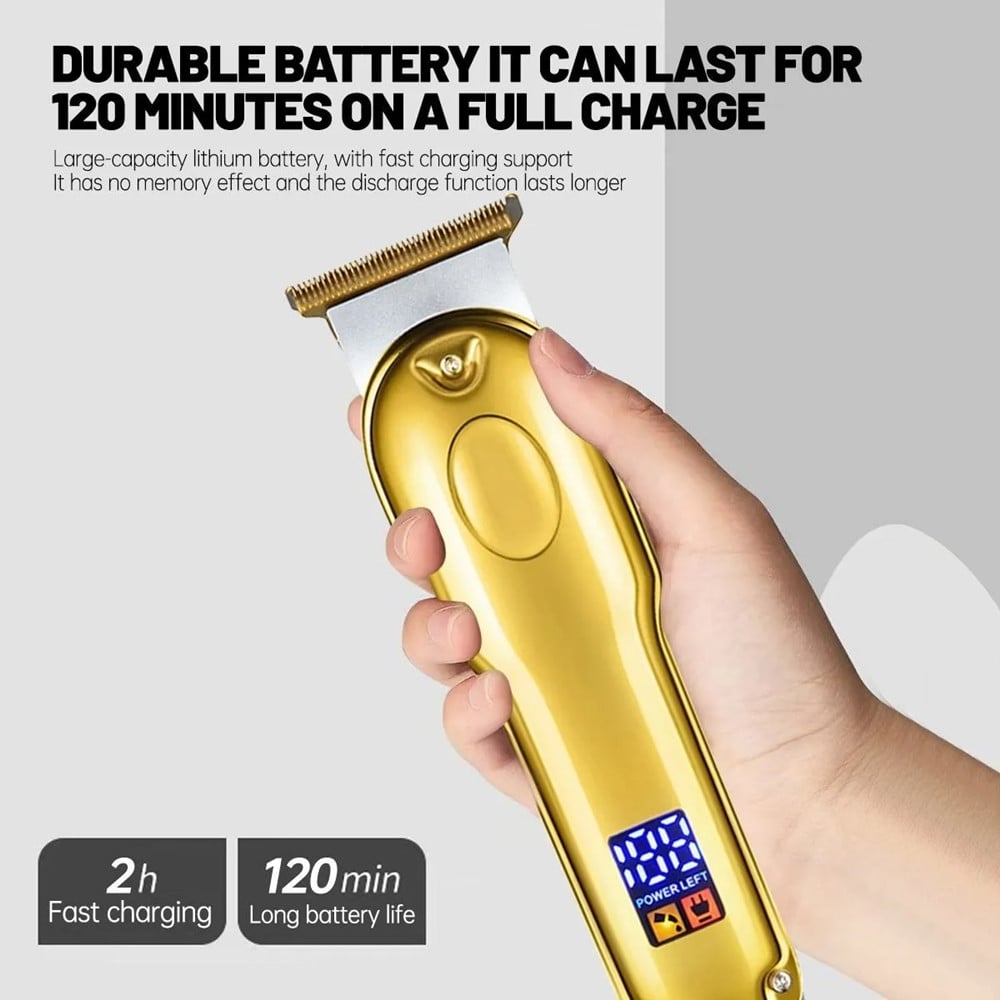 TAGLIACAPELLI PROFESSIONALE ELETTRICO PORTATILE ORO RICARICA USB WL-179