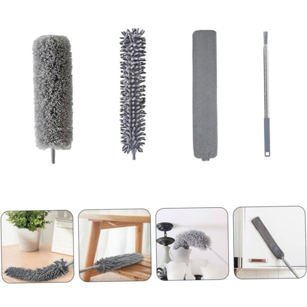 KIT 3IN1 SPOLVERINO ASTA ESTENSIBILE PIEGHEVOLI RIUTILIZZABILI MOBILI