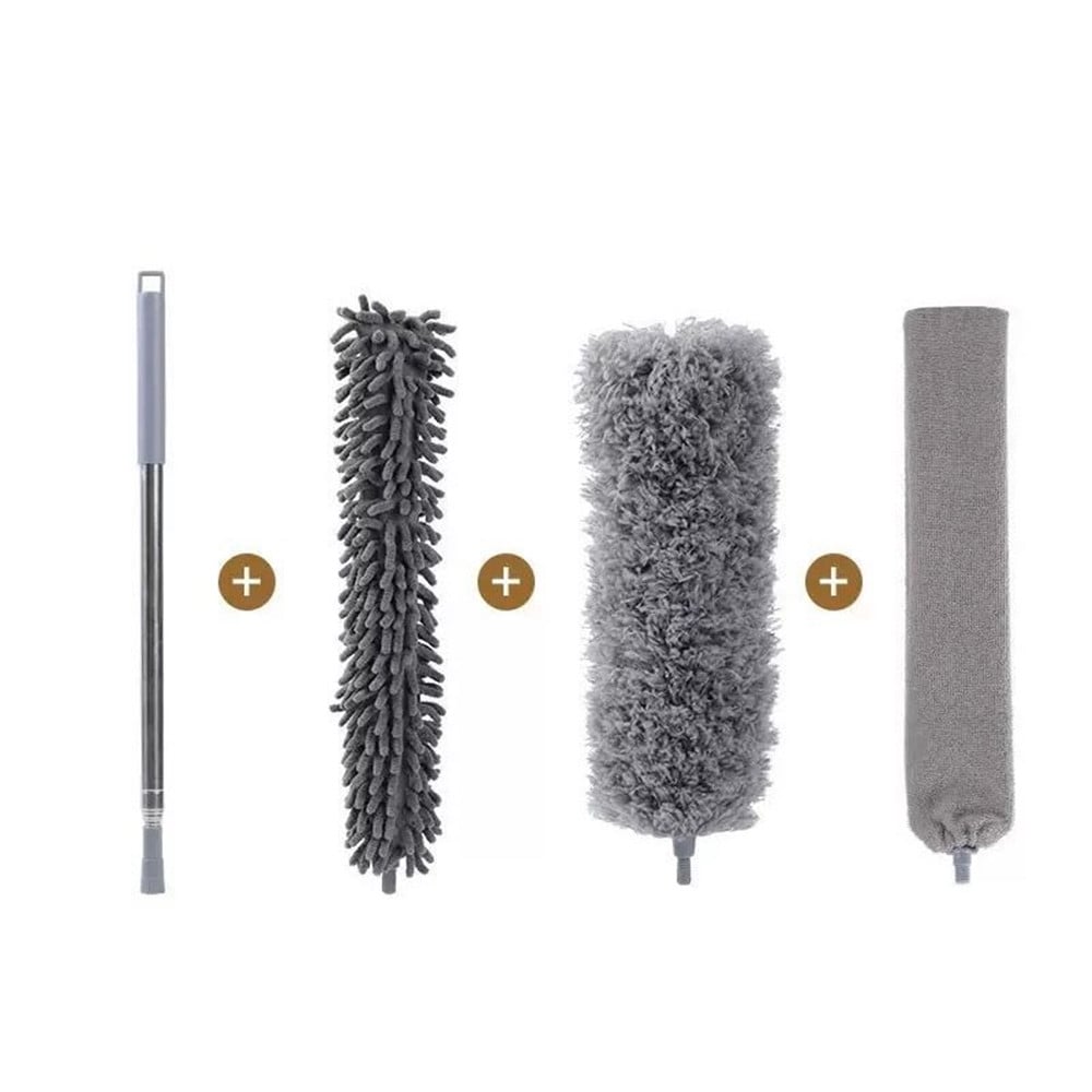 KIT 3IN1 SPOLVERINO ASTA ESTENSIBILE PIEGHEVOLI RIUTILIZZABILI MOBILI