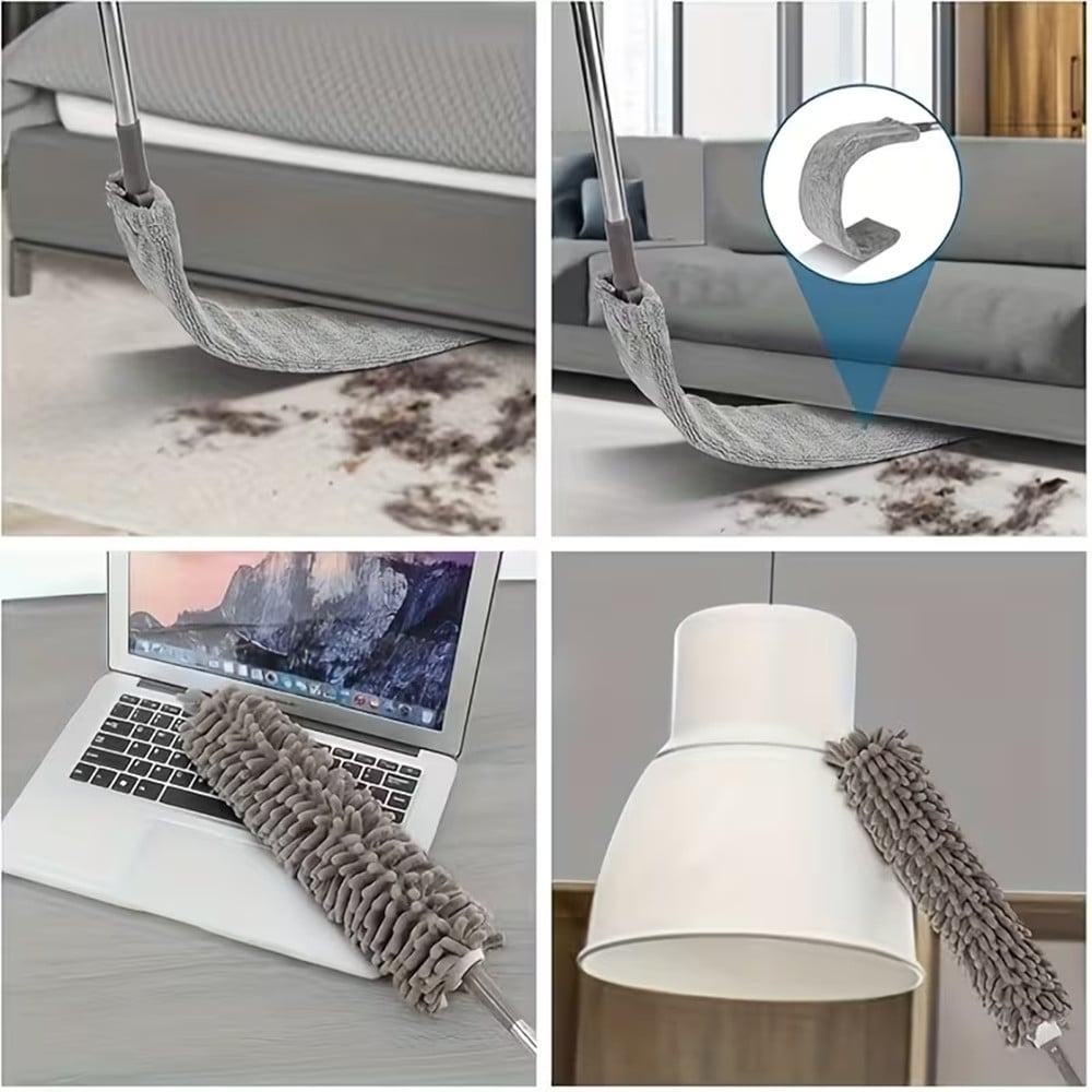 KIT 3IN1 SPOLVERINO ASTA ESTENSIBILE PIEGHEVOLI RIUTILIZZABILI MOBILI