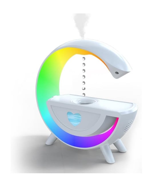 UMIDIFICATORE ARIA GOCCIA ACQUA CON ALTOPARLANTE BLUETOOTH LUCE LED RGB
