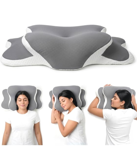 CUSCINO CERVICALE SUPPORTO COLLO SPALLE ORTOPEDICO FEDERA TRASPIRANTE