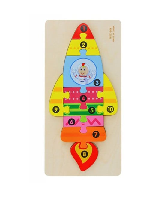 PUZZLE IN LEGNO FORMA RAZZO GIOCO EDUCATIVO NUMERI BAMBINI 66956