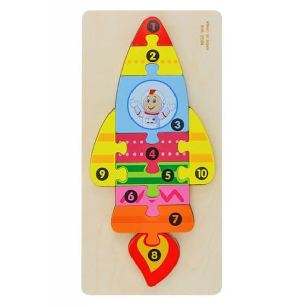 PUZZLE IN LEGNO FORMA RAZZO GIOCO EDUCATIVO NUMERI BAMBINI 66956