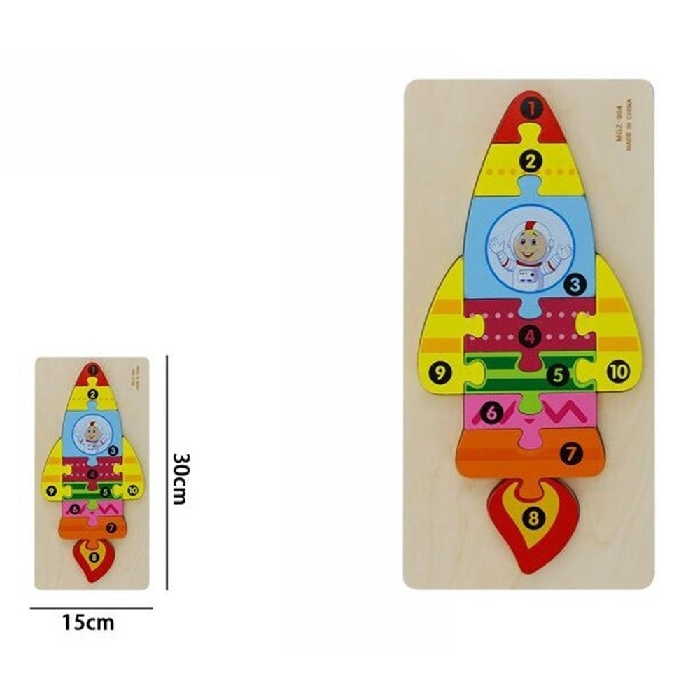 PUZZLE IN LEGNO FORMA RAZZO GIOCO EDUCATIVO NUMERI BAMBINI 66956