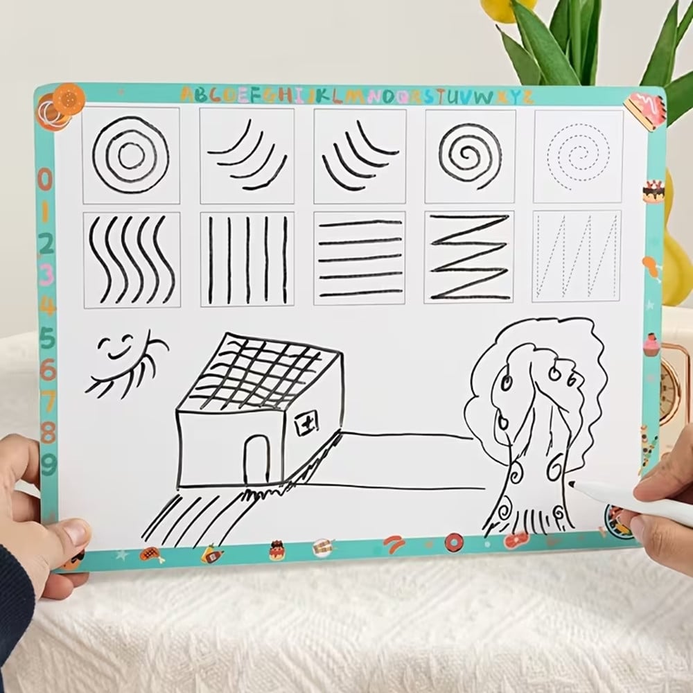 PUZZLE LAVAGNA GIOCO LEGNO REVERSIBILE BAMBINI TEMA BARBECUE CUCINA