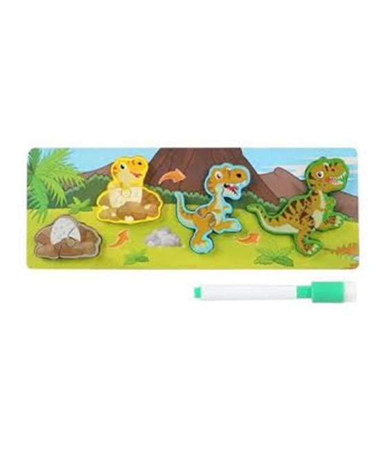 LAVAGNA PUZZLE IN LEGNO CICLO CRESCITA DINOSAURO GIOCO BAMBINI 74996