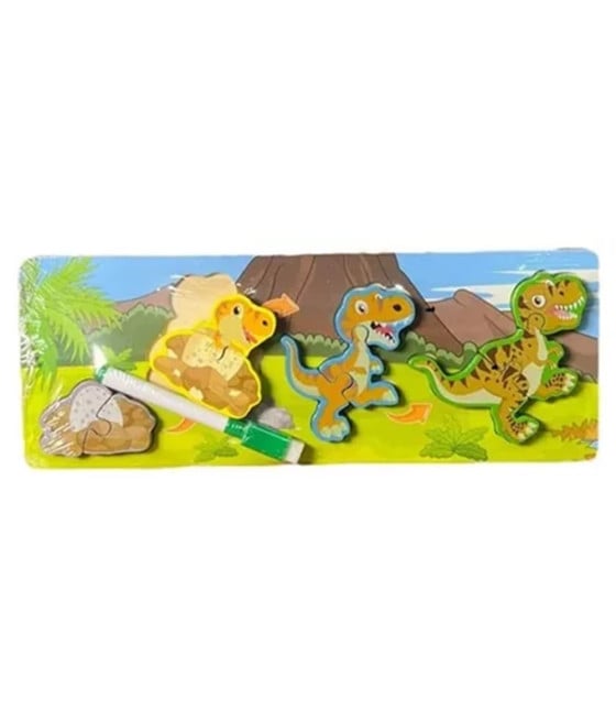 LAVAGNA PUZZLE IN LEGNO CICLO CRESCITA DINOSAURO GIOCO BAMBINI 74996