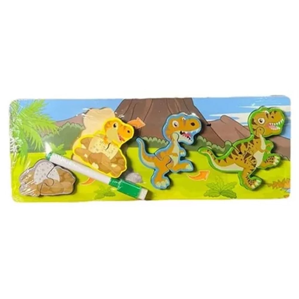 LAVAGNA PUZZLE IN LEGNO CICLO CRESCITA DINOSAURO GIOCO BAMBINI 74996