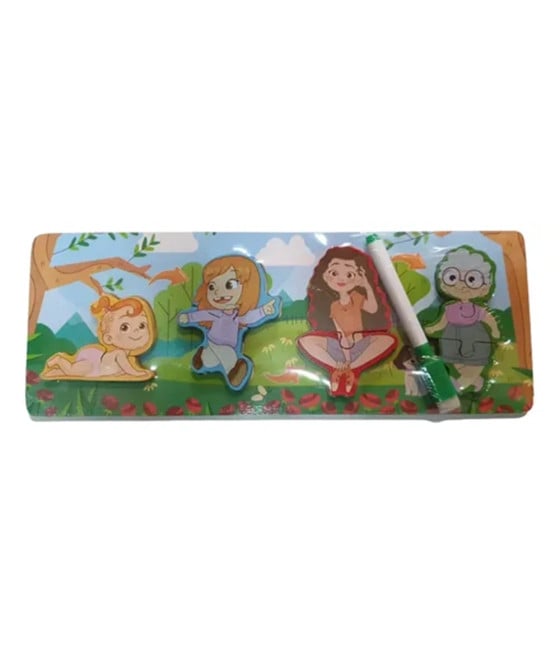 LAVAGNA PUZZLE LEGNO CICLO CRESCITA DONNA GIOCO EDUCATIVO BAMBINI 74997