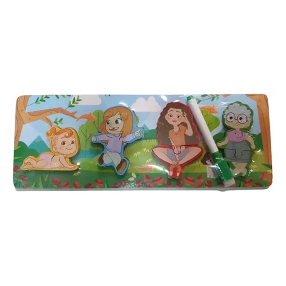 LAVAGNA PUZZLE LEGNO CICLO CRESCITA DONNA GIOCO EDUCATIVO BAMBINI 74997