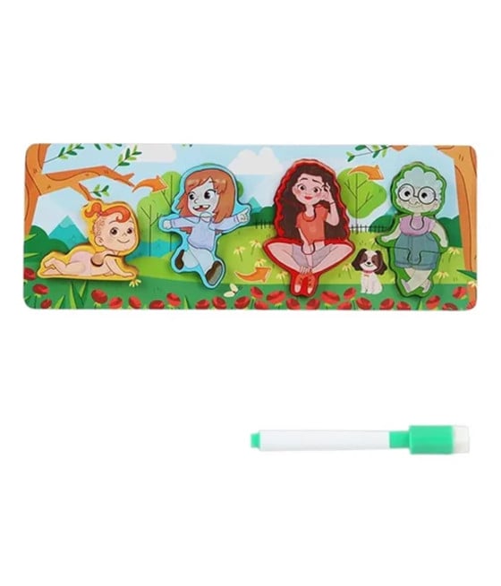 LAVAGNA PUZZLE LEGNO CICLO CRESCITA DONNA GIOCO EDUCATIVO BAMBINI 74997
