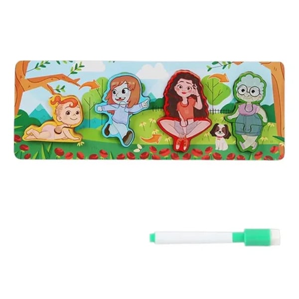 LAVAGNA PUZZLE LEGNO CICLO CRESCITA DONNA GIOCO EDUCATIVO BAMBINI 74997
