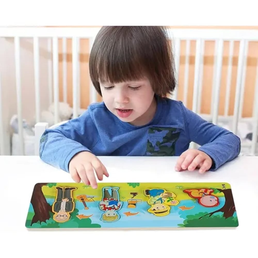 LAVAGNA PUZZLE LEGNO CICLO CRESCITA UOMO GIOCO EDUCATIVO BAMBINI 74998