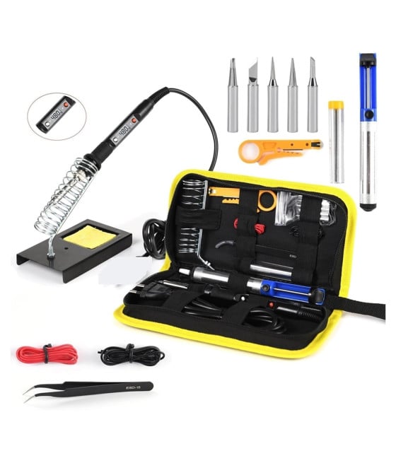 KIT SALDATORE ELETTRICO STAZIONE SALDATURA TEMPERATURA REGOLABILE CTC-931
