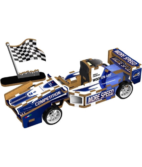 PUZZLE 3D MODELLINO GIOCATTOLO LEGNO 26PZ MODELLO AUTO FORMULA 1 32383
