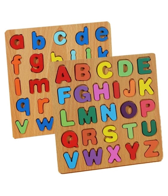 PUZZLE IN LEGNO COLORATI CON LETTERE ALFABETO GIOCATTOLO 2 MODELLI 31571