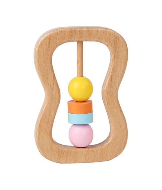 SONAGLIO SAGOMATO IN LEGNO PER SVILUPPO SENSORIALE GIOCO NEONATI 32333