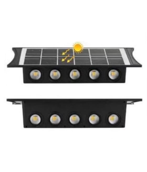 APPLIQUE PARETE DA ESTERNO RICARICA SOLARE BIDIREZIONALE IMPERMEABILE