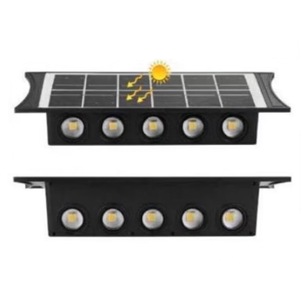 APPLIQUE PARETE DA ESTERNO RICARICA SOLARE BIDIREZIONALE IMPERMEABILE
