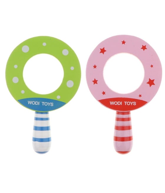 LENTE D'INGRANDIMENTO IN LEGNO PER BAMBINI GIOCO MANICO A RIGHE 32337