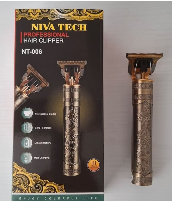 TAGLIACAPELLI ELETTRICO CORDLESS RICARICABILE USB STILE VINTAGE NT-006