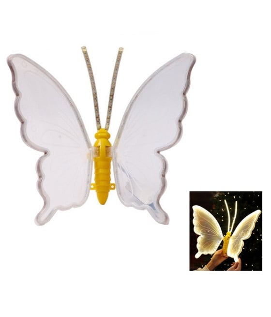 LAMPADA FORMA FARFALLA DECORATIVA NATALIZIA LUMINOSA LED 60CM LUCE CALDA