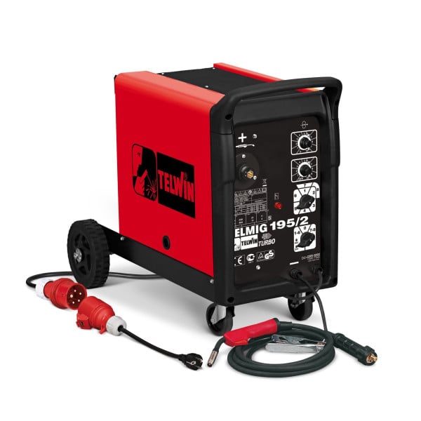 TELWIN SALDATRICE A FILO ELETTRONICA FLUX MIG-MAG 400V TELMIG 195/2 TURBO 821069