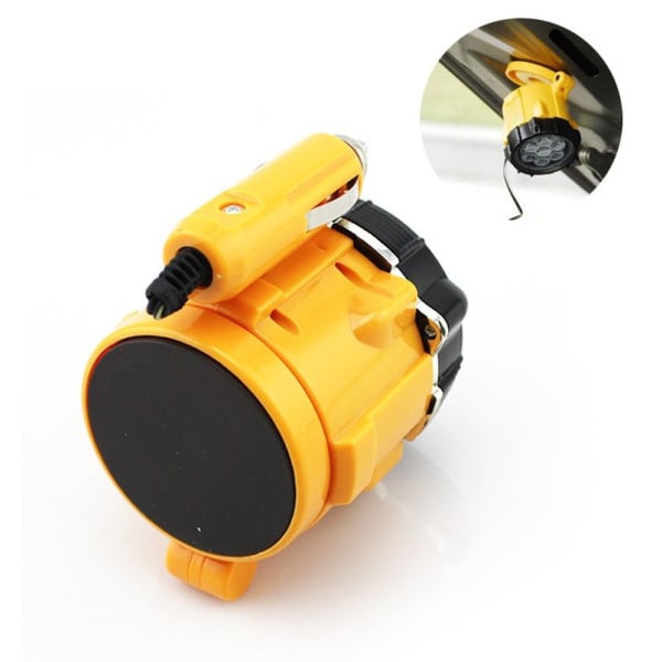 MINI LAMPADA TORCIA EMERGENZA 5 LED MAGNETICA 10W ACCENDISIGARI 12V AUTO