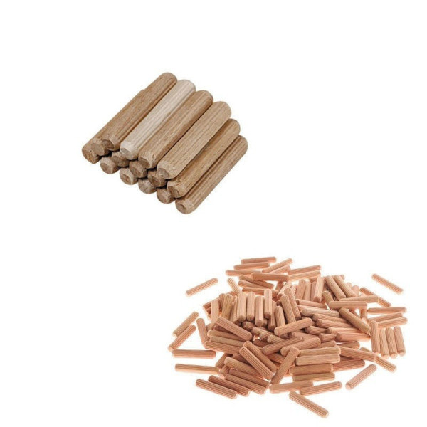 SET 16 PZ. TASSELLI 10MM IN LEGNO PIOLI TENONI SPINE FERRAMENTA BRICO CHIODI MOBILI
