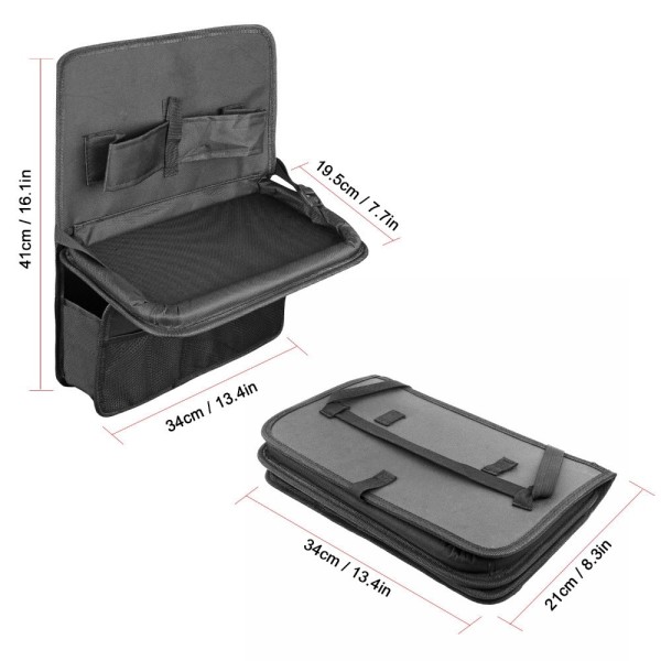 Altabebe Borsa porta oggetti per sedile auto Deluxe nero- grigio